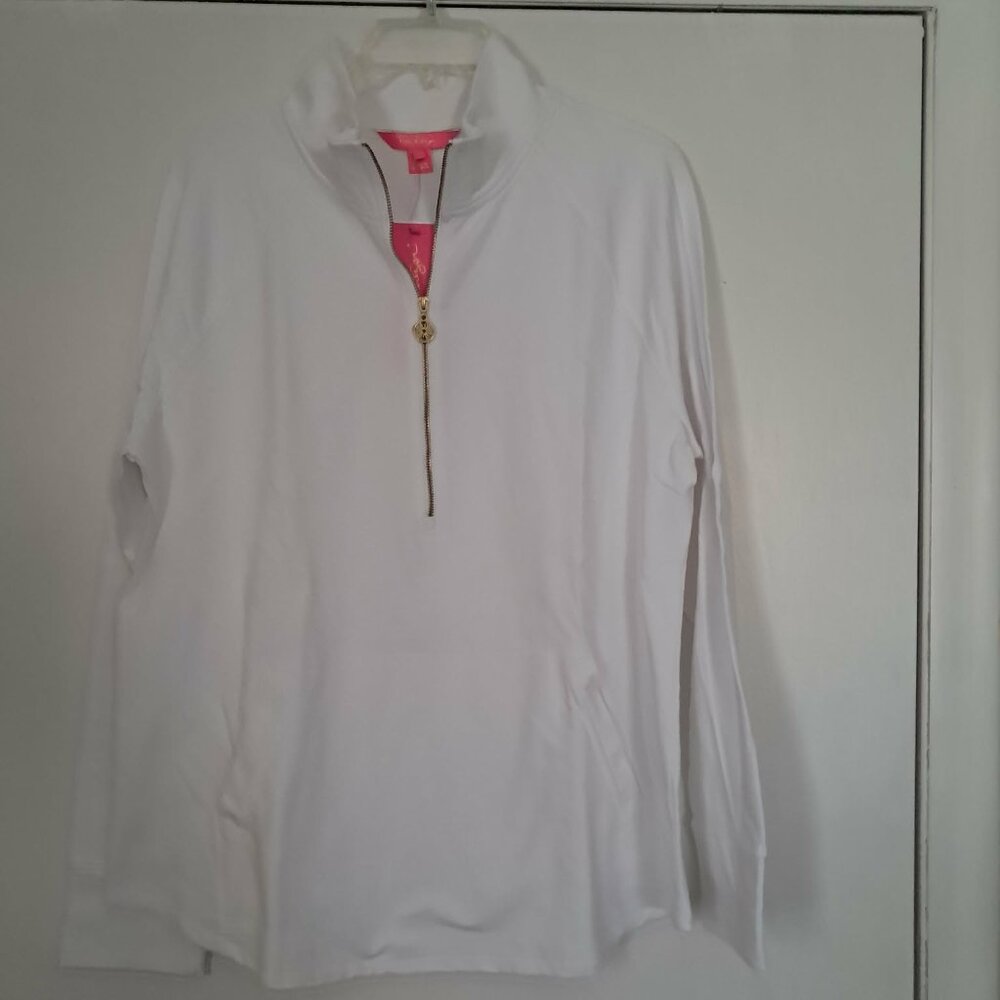 Classic Lilly Pulitzer UPF 50+ Resort White Skipper Popover Sz XL Retail $94